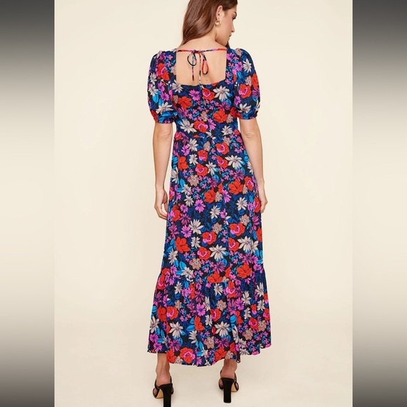 Sugar Lips Dress Women XS maxi Floral Flora Maura Sweetheart Boho Vibrant B24 - Picture 9 of 11